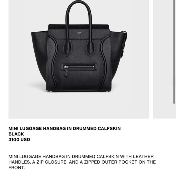 Celine Mini Bag in black pebble - Picture 14 of 14